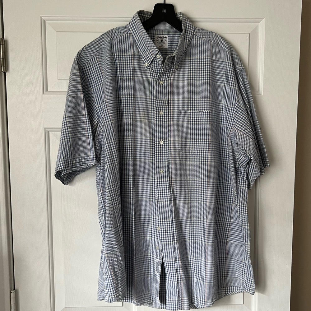 Brooks Brothers Short Sleeve Plaid Sport Shirt